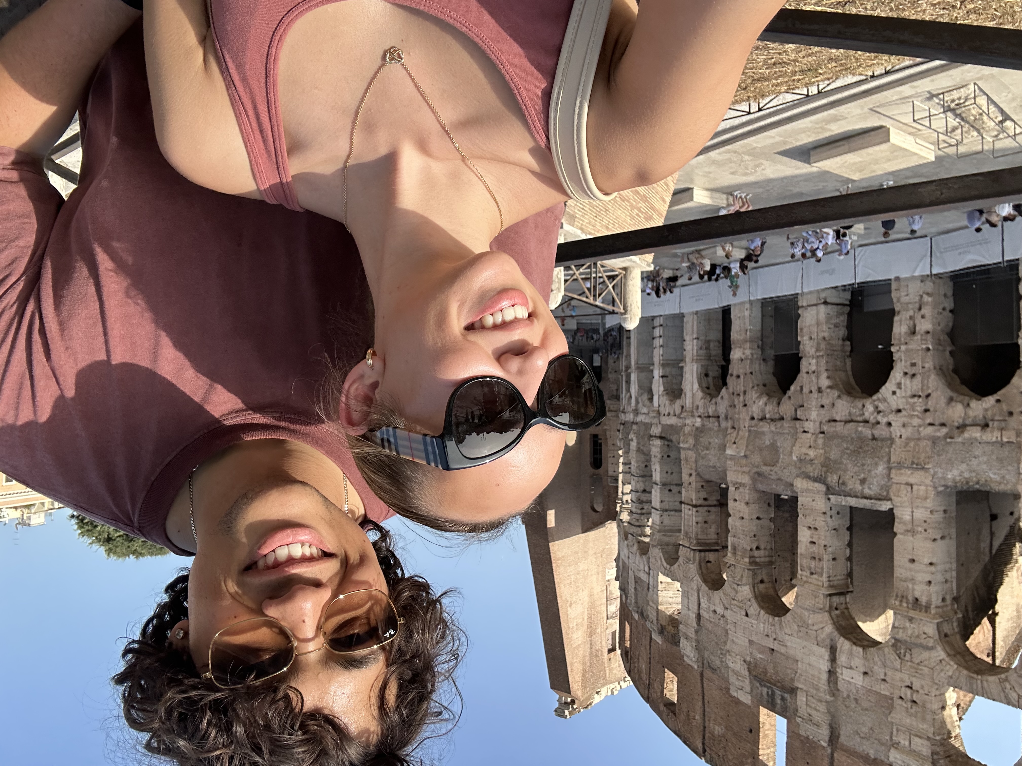 outside the Colosseum in Rome